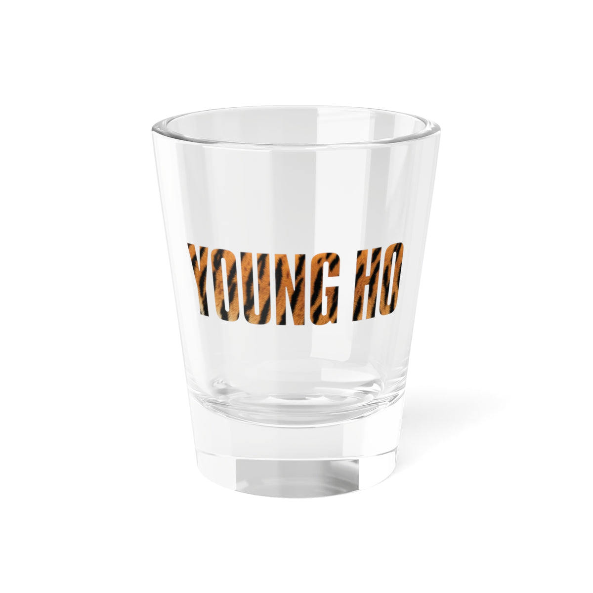 Tiger Print “Young Ho” 1.5 oz Novelty Shot Glass
