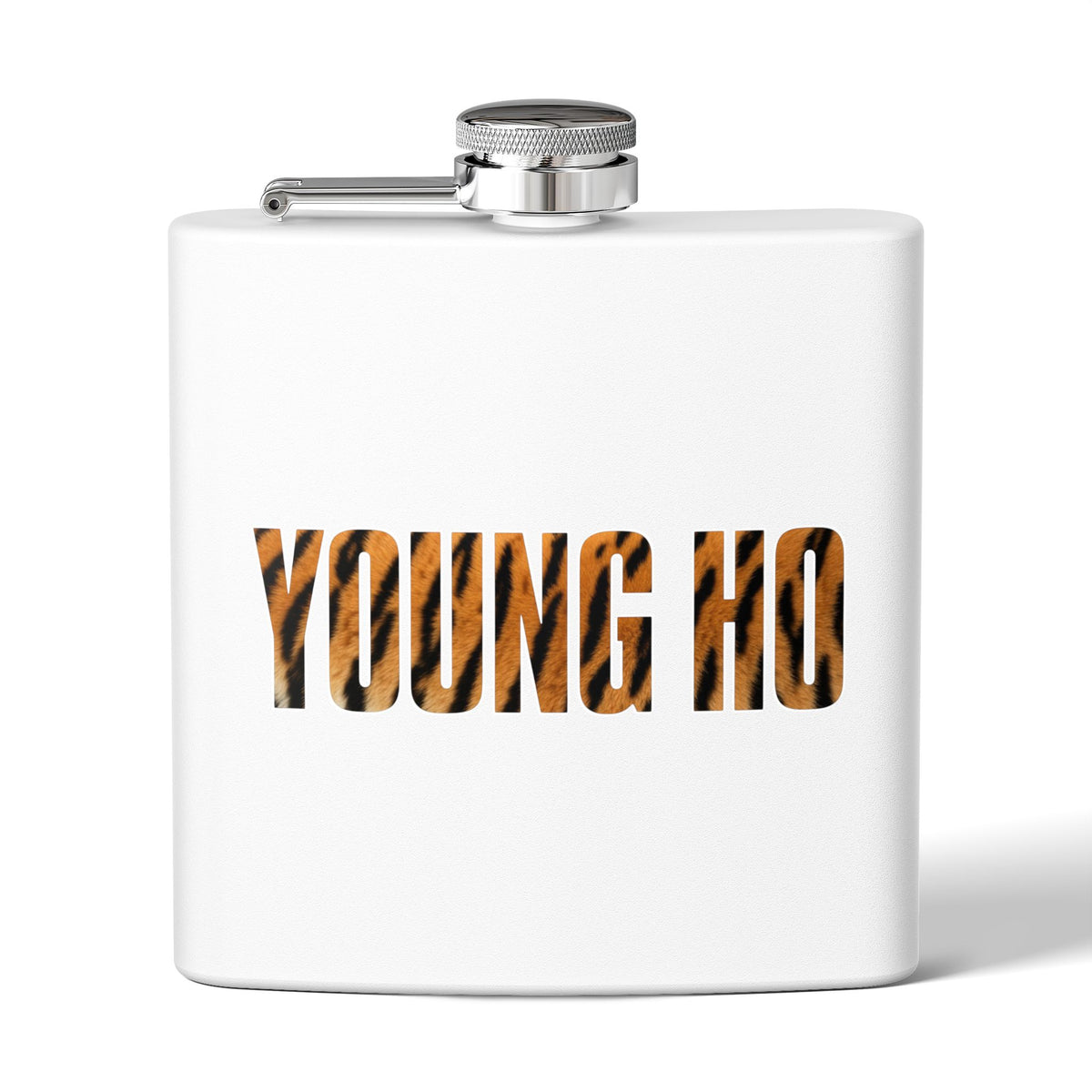 Young Ho Tiger Print Stainless Steel Flask 6oz