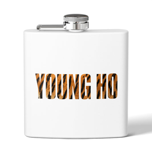 Young Ho Tiger Print Stainless Steel Flask 6oz
